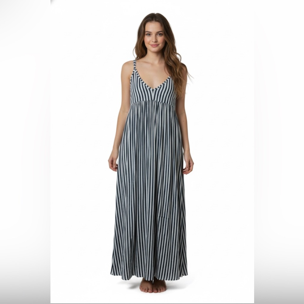 Indian collection Monochrome Striped Maxi Dress